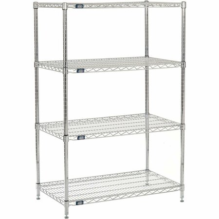 NEXEL 4 Shelf, Chrome Wire Shelving Unit, Starter, 42inW x 21inD x 54inH 796131